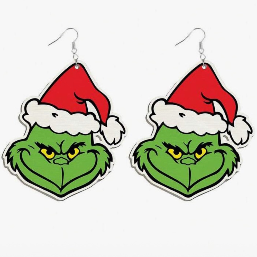 Grinch Christmas Earrings